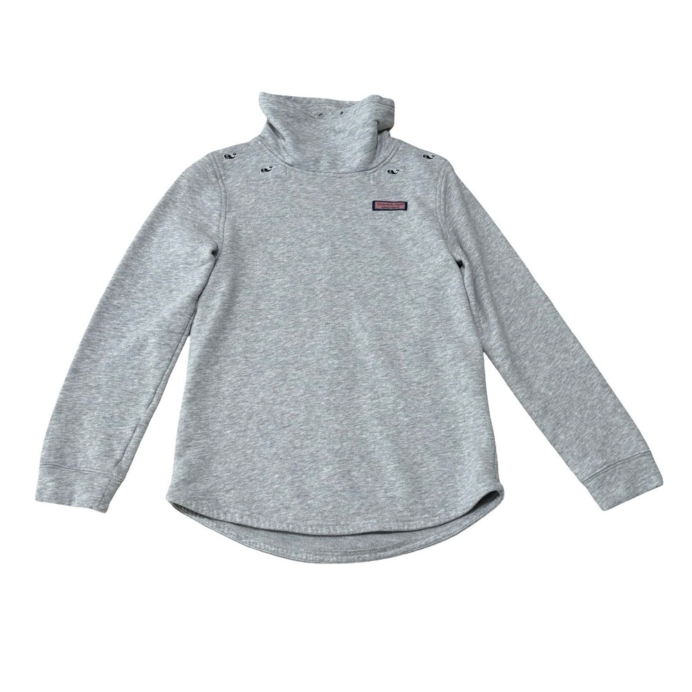 Vineyard Vines Youth Girls Turtleneck Sweater Gray Size Large 16 x 23